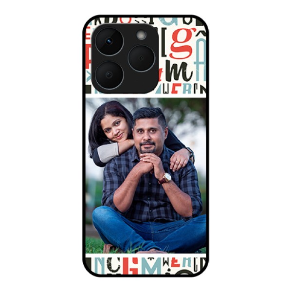 Realme 15T 5G Custom Glass Phone Case - Alphabet Design
