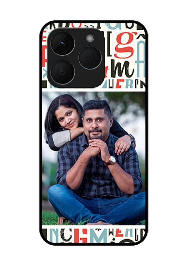 Realme 15T 5G Custom Glass Phone Case - Alphabet Design