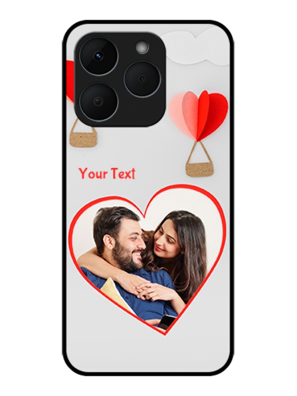 Custom Realme 15T 5G Custom Glass Phone Case - Parachute Love Design