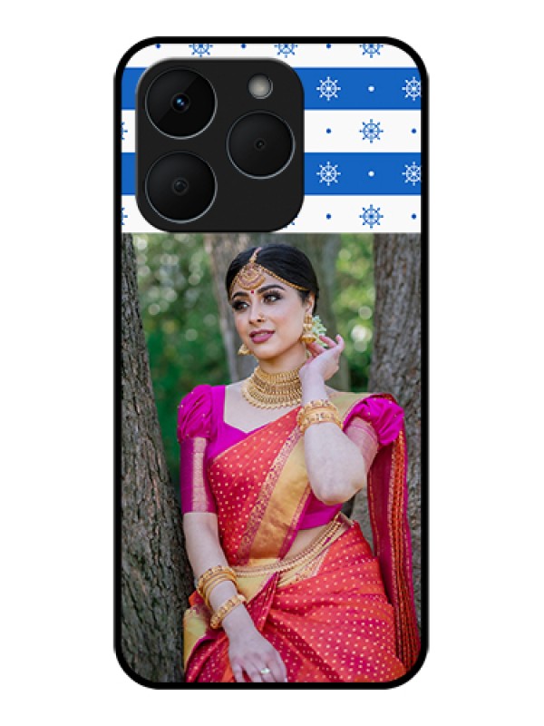 Custom Realme 15T 5G Custom Glass Phone Case - Snow Pattern Design