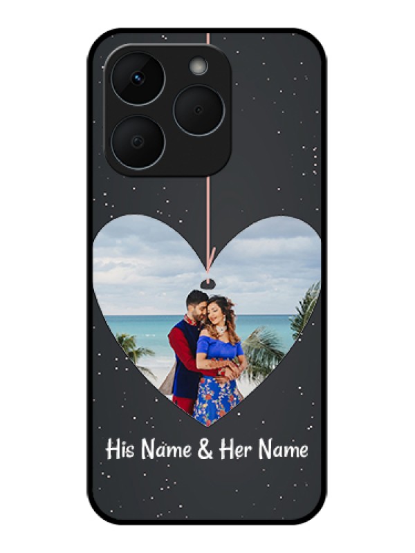 Custom Realme 15T 5G Custom Glass Phone Case - Hanging Heart Design