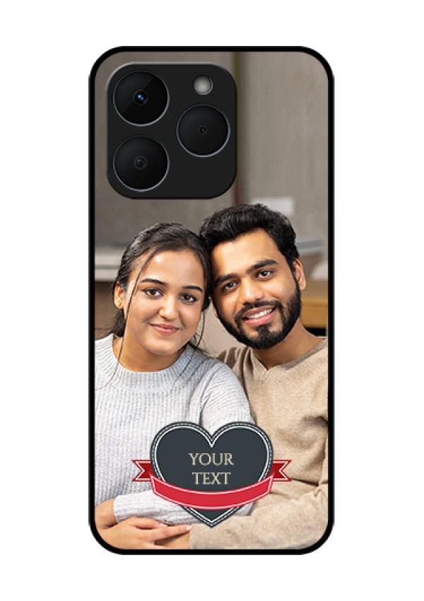 Realme 15T 5G Custom Glass Phone Case - Just Married Couple Design