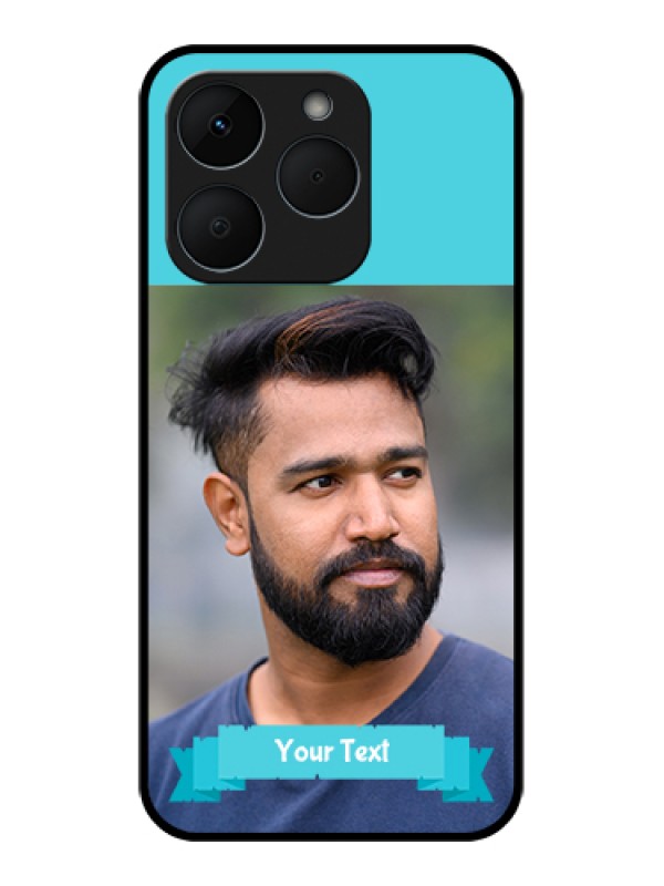 Custom Realme 15T 5G Custom Glass Phone Case - Blue Color Design