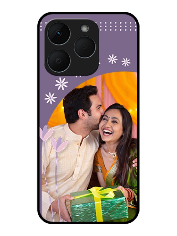 Custom Realme 15T 5G Custom Glass Phone Case - Lavender Flowers Design