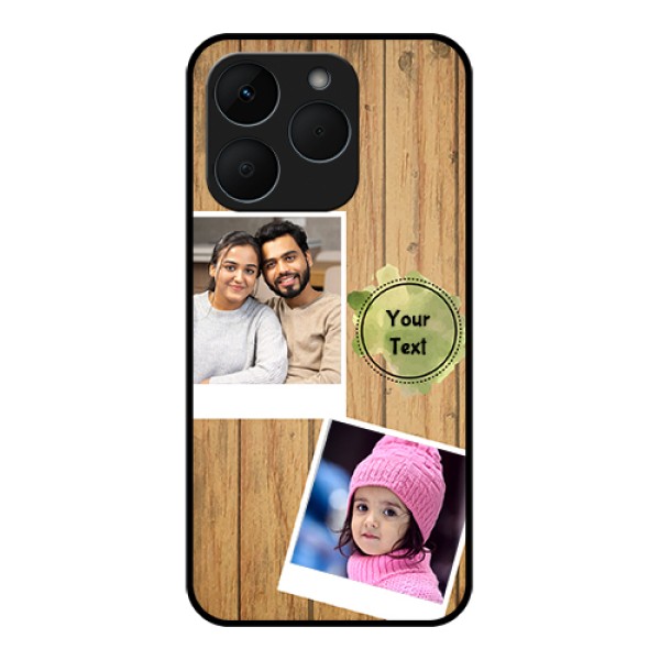 Realme 15T 5G Custom Glass Phone Case - Wooden Texture Design