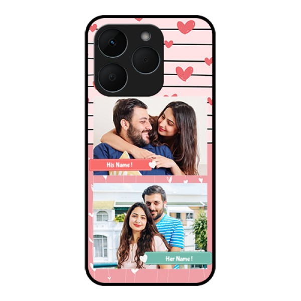 Realme 15T 5G Custom Glass Phone Case - Photo With Heart Design