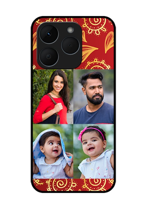 Realme 15T 5G Custom Glass Phone Case - 4 Image Traditional Design