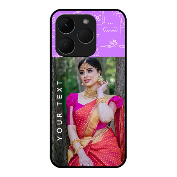 Realme 15T 5G Custom Glass Phone Case - Birthday Icons Design