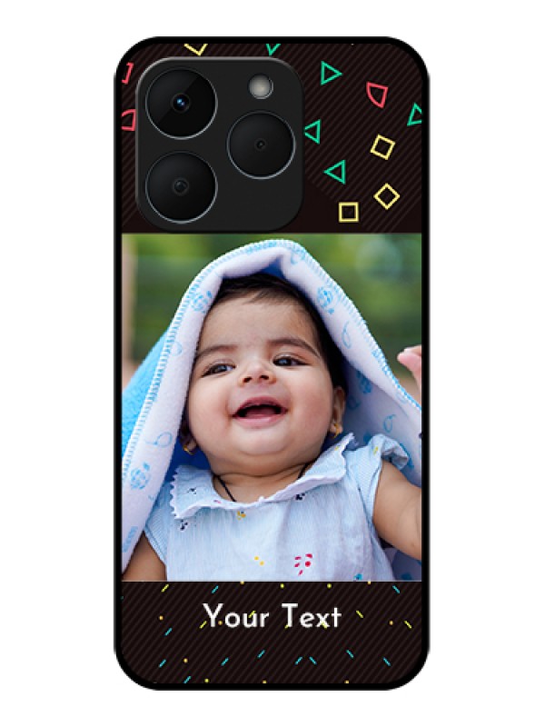Custom Realme 15T 5G Custom Glass Phone Case - With Confetti Birthday Design