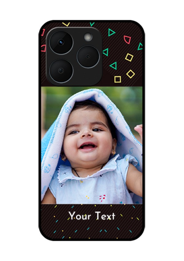Realme 15T 5G Custom Glass Phone Case - With Confetti Birthday Design