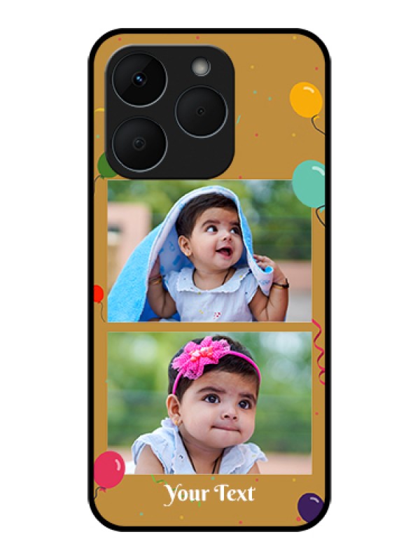 Custom Realme 15T 5G Custom Glass Phone Case - Image Holder With Birthday Celebrations Design