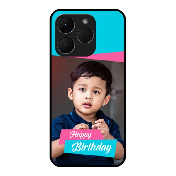 Realme 15T 5G Custom Glass Phone Case - Image Holder With 2 Color Design