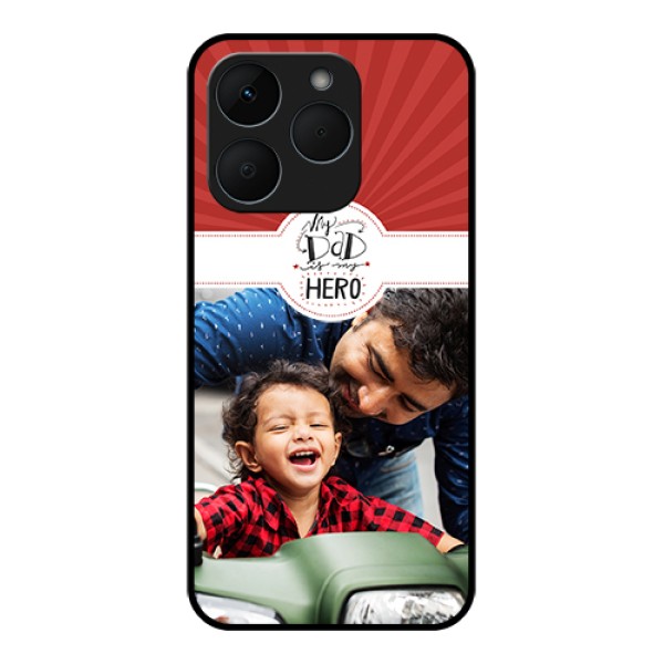 Realme 15T 5G Custom Glass Phone Case - My Dad Hero Design