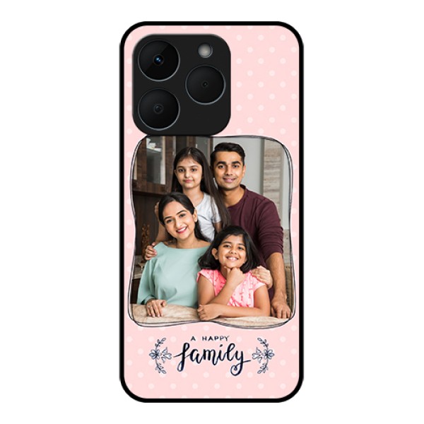 Realme 15T 5G Custom Glass Phone Case - Family With Dots Design