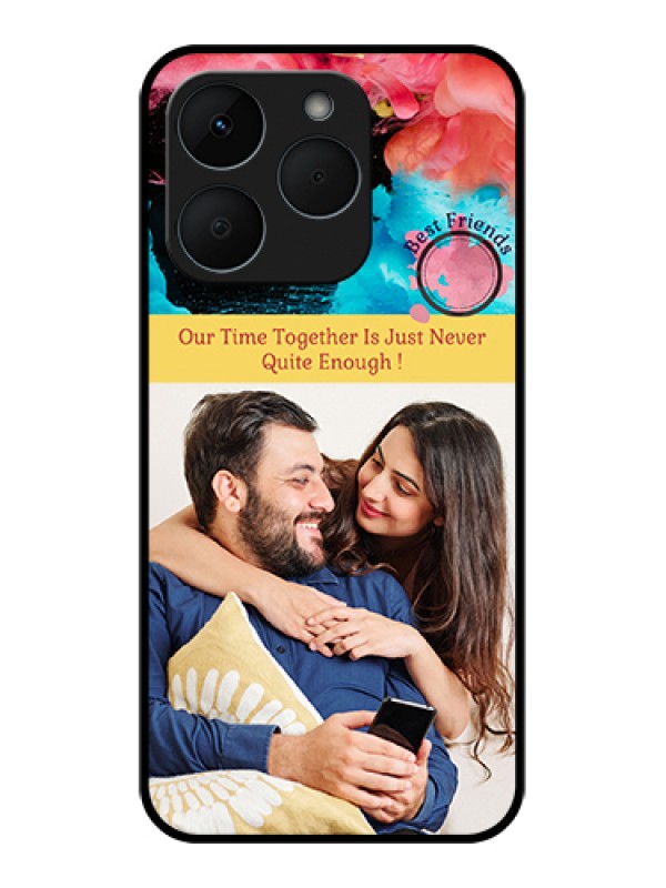 Custom Realme 15T 5G Custom Glass Phone Case - Quote With Acrylic Painting Design