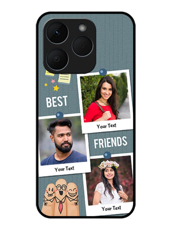 Custom Realme 15T 5G Custom Glass Phone Case - Sticky Frames And Friendship Design