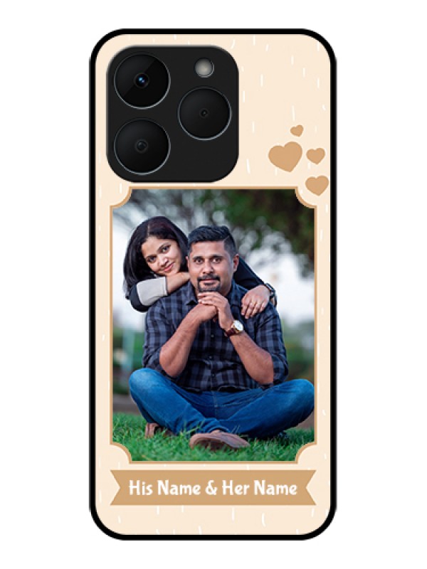 Custom Realme 15T 5G Custom Glass Phone Case - With Confetti Love Design
