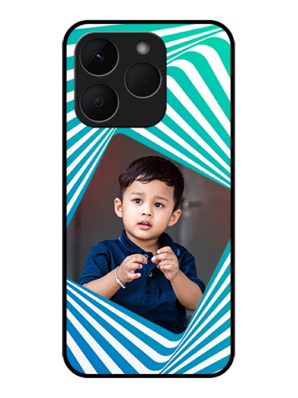 Custom Realme 15T 5G Custom Glass Phone Case - Abstract Spiral Design