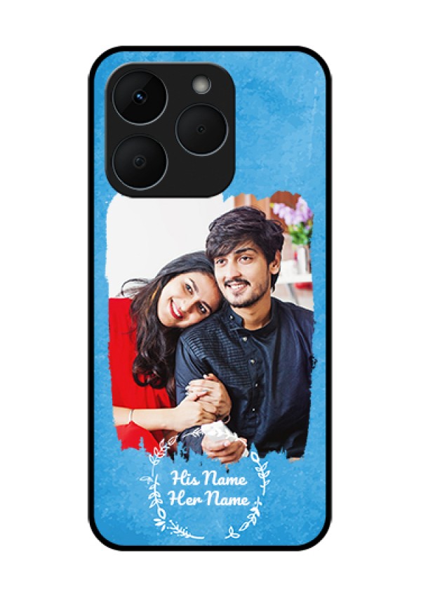 Realme 15T 5G Custom Glass Phone Case - Blue Color Vintage Design