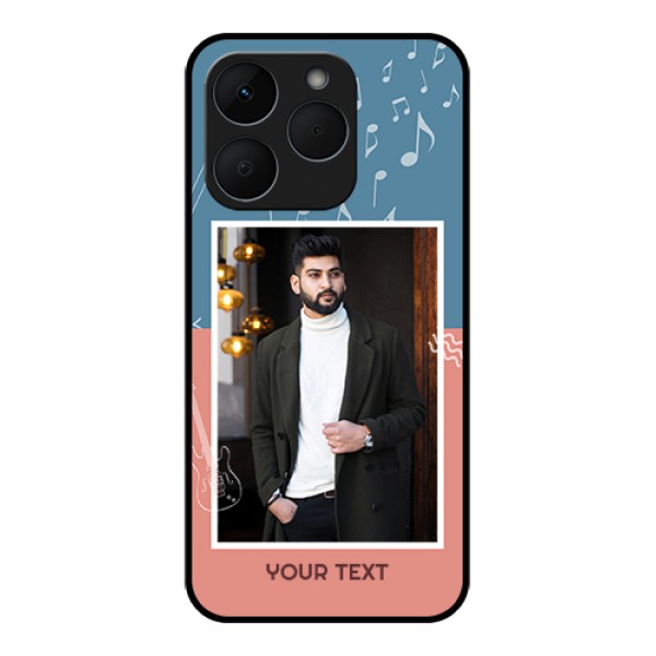 Realme 15T 5G Custom Glass Phone Case - With Color Musical Note Design Realme 15T 5G Custom Glass Phone Case - With Color Musical Note Design