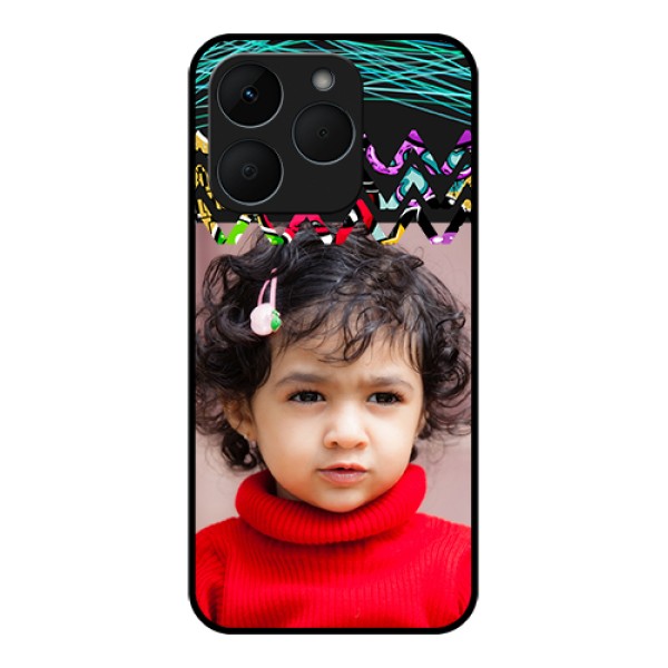 Realme 15T 5G Custom Glass Phone Case - Neon Abstract Design