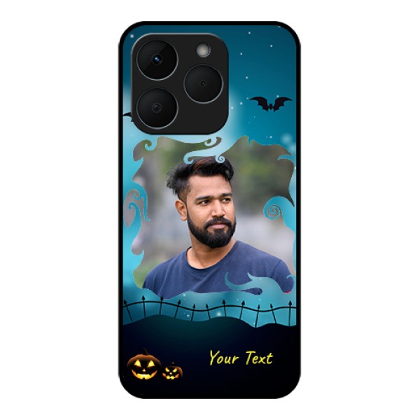 Realme 15T 5G Custom Glass Phone Case - Halloween Frame Design