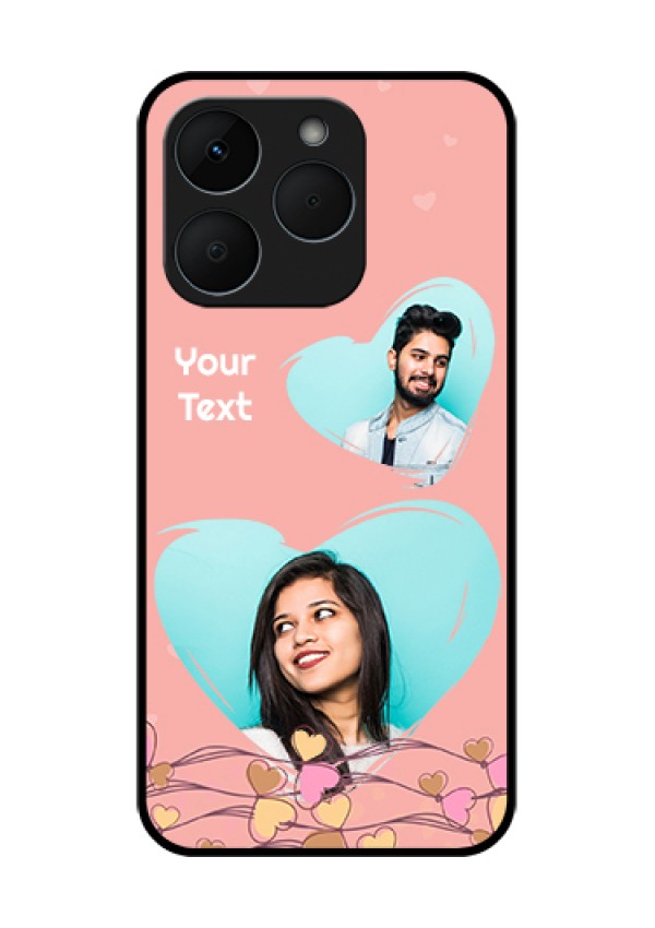 Realme 15T 5G Custom Glass Phone Case - Love Doodle Design