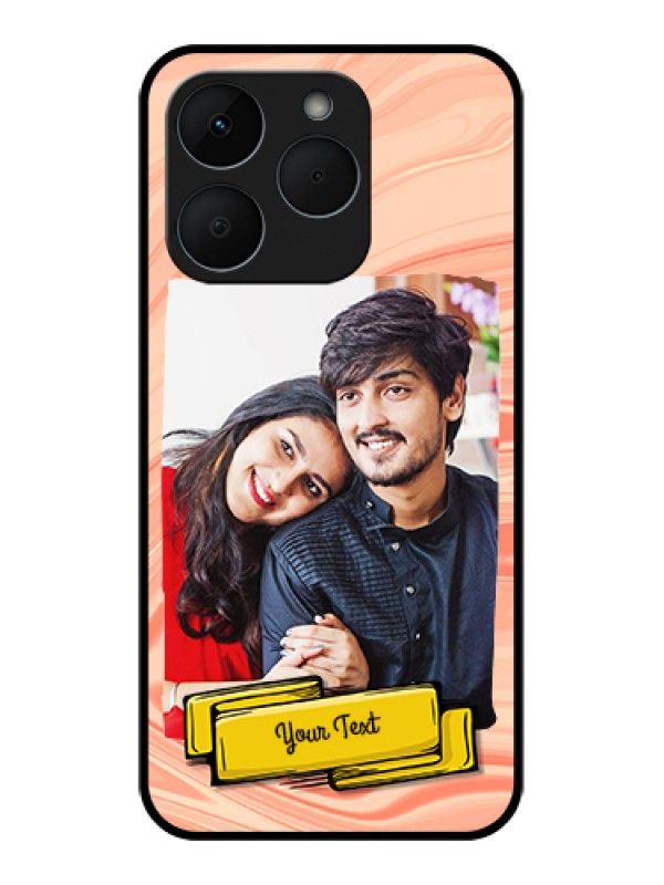 Custom Realme 15T 5G Custom Glass Phone Case - Marble Texture Design