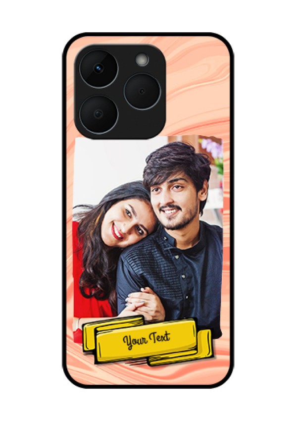 Realme 15T 5G Custom Glass Phone Case - Marble Texture Design