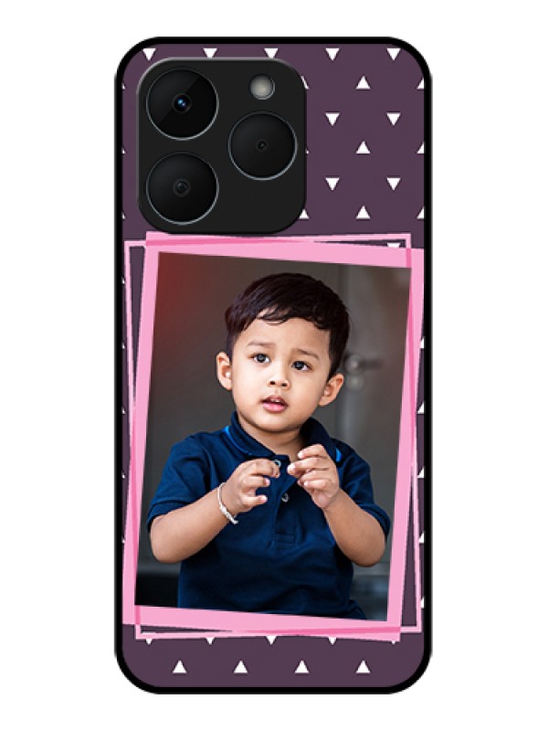Custom Realme 15T 5G Custom Glass Phone Case - Triangle Pattern Dotted Design