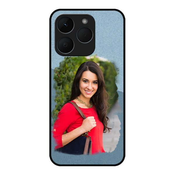 Realme 15T 5G Custom Glass Phone Case - Grunge Line Art Design