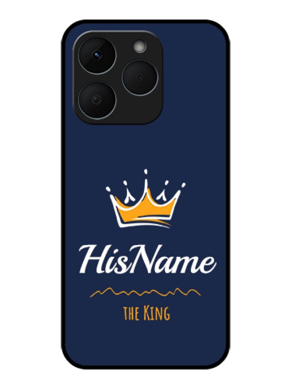 Custom Realme 15T 5G Custom Glass Phone Case - King With Name Design