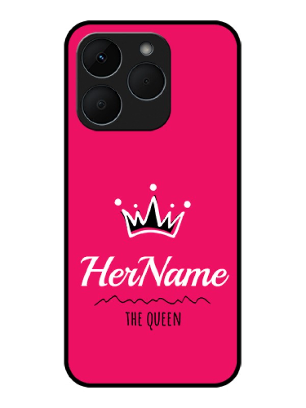 Custom Realme 15T 5G Custom Glass Phone Case - Queen With Name Design