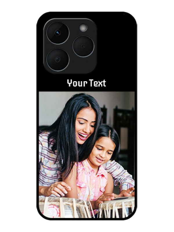 Custom Realme 15T 5G Custom Glass Phone Case - Photo With Name Design