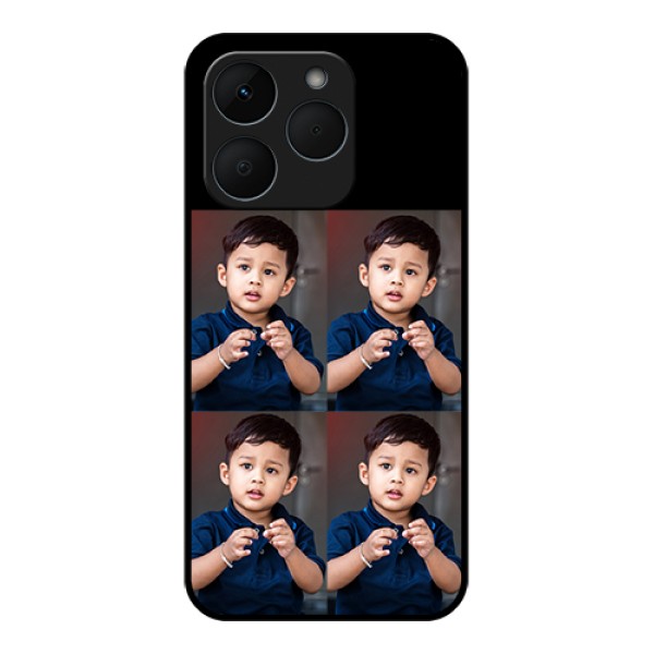 Realme 15T 5G Custom Glass Phone Case - 4 Image Holder Design