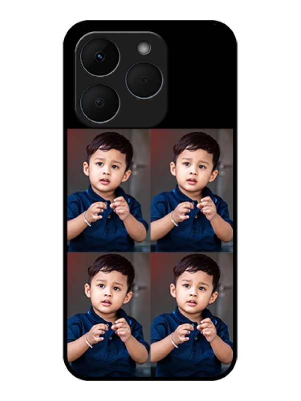 Custom Realme 15T 5G Custom Glass Phone Case - 4 Image Holder Design