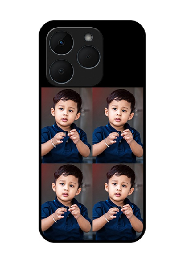 Realme 15T 5G Custom Glass Phone Case - 4 Image Holder Design
