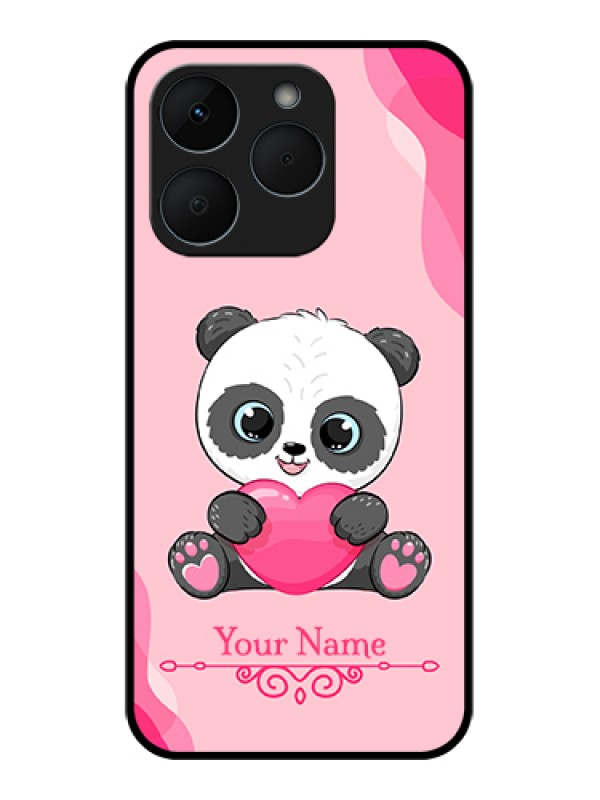 Custom Realme 15T 5G Custom Glass Phone Case - Cute Panda Design