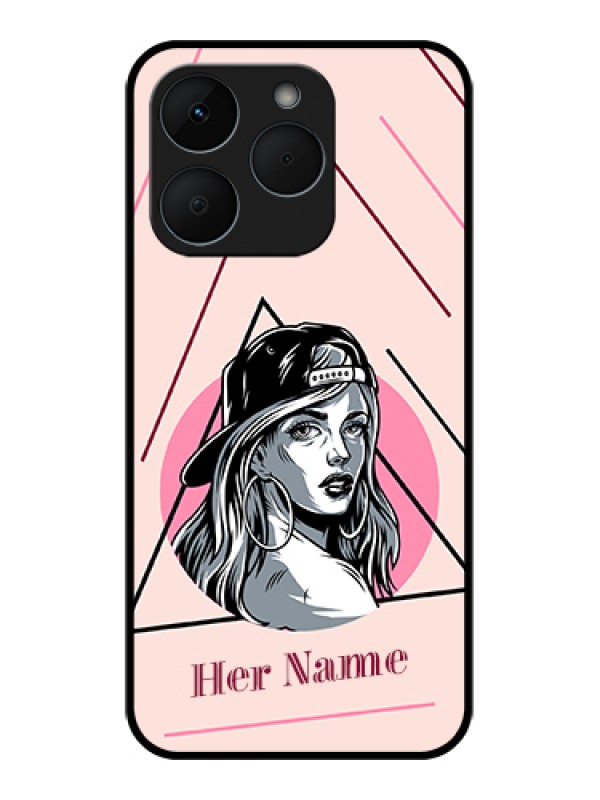 Custom Realme 15T 5G Custom Glass Phone Case - Rockstar Girl Design