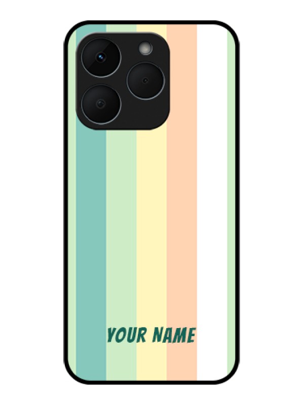Custom Realme 15T 5G Custom Glass Phone Case - Multi - Colour Stripes Design