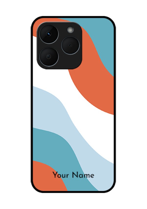 Realme 15T 5G Custom Glass Phone Case - Coloured Waves Design