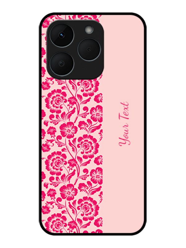 Custom Realme 15T 5G Custom Glass Phone Case - Attractive Floral Pattern Design