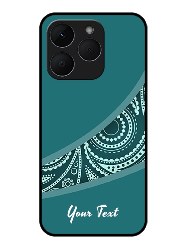 Custom Realme 15T 5G Custom Glass Phone Case - Semi Visible Floral Design