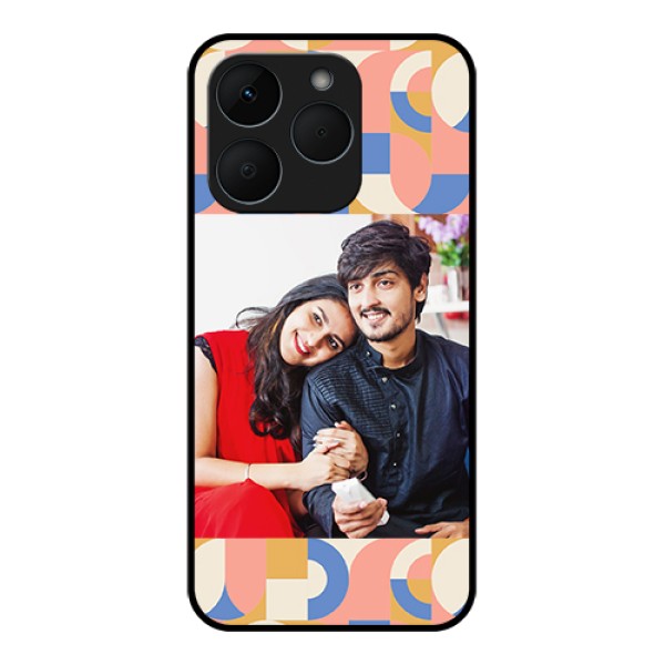 Realme 15T 5G Custom Glass Phone Case - Semi - Circle Maze Pattern Design Realme 15T 5G Custom Glass Phone Case - Semi - Circle Maze Pattern Design