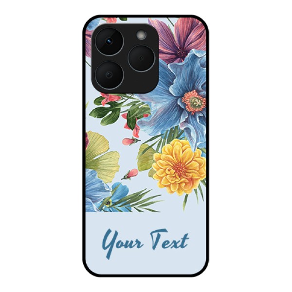 Realme 15T 5G Custom Glass Phone Case - Stunning Watercolored Flowers Painting Design Realme 15T 5G Custom Glass Phone Case - Stunning Watercolored Flowers Painting Design