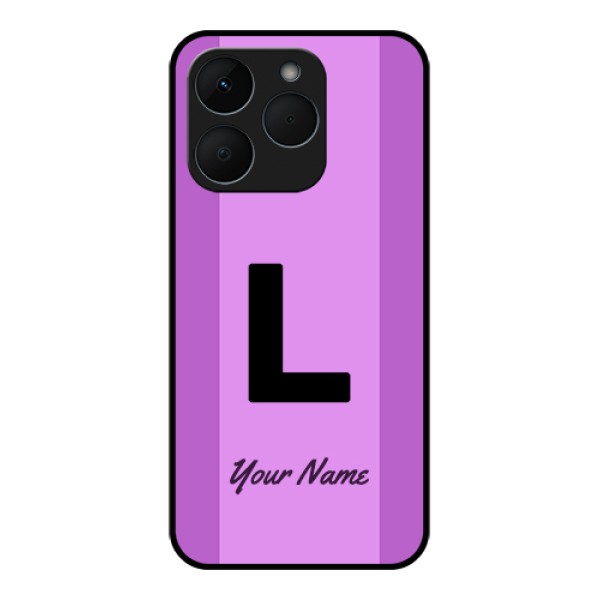 Realme 15T 5G Custom Glass Phone Case - Tricolor Custom Text Design Realme 15T 5G Custom Glass Phone Case - Tricolor Custom Text Design