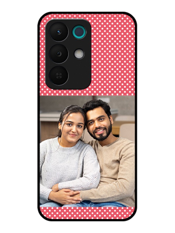 Custom Realme 15X 5G Custom Glass Phone Case - White Dotted Design