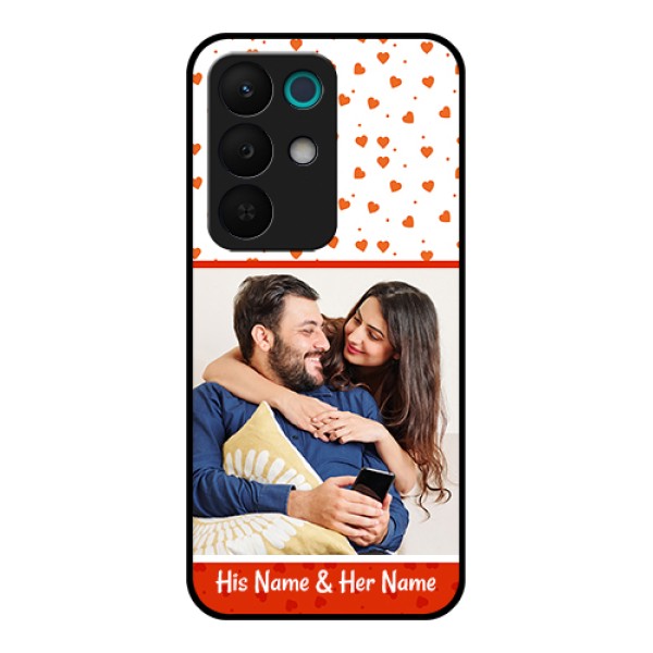Realme 15X 5G Custom Glass Phone Case - Orange Love Symbol Design