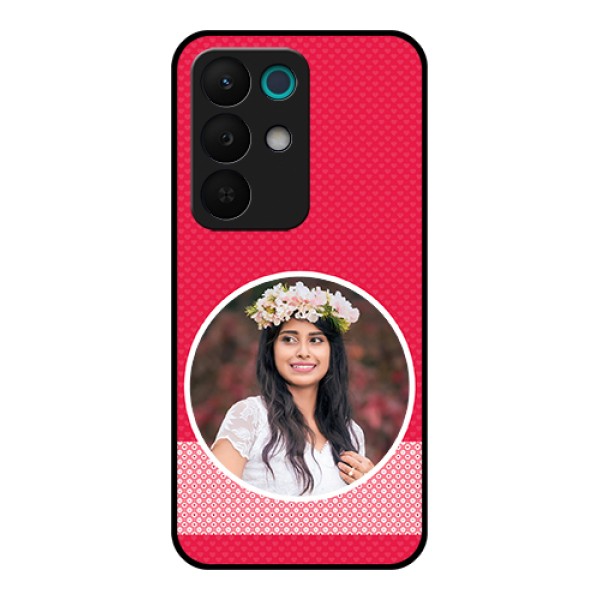 Realme 15X 5G Custom Glass Phone Case - Pink Color Pattern Design