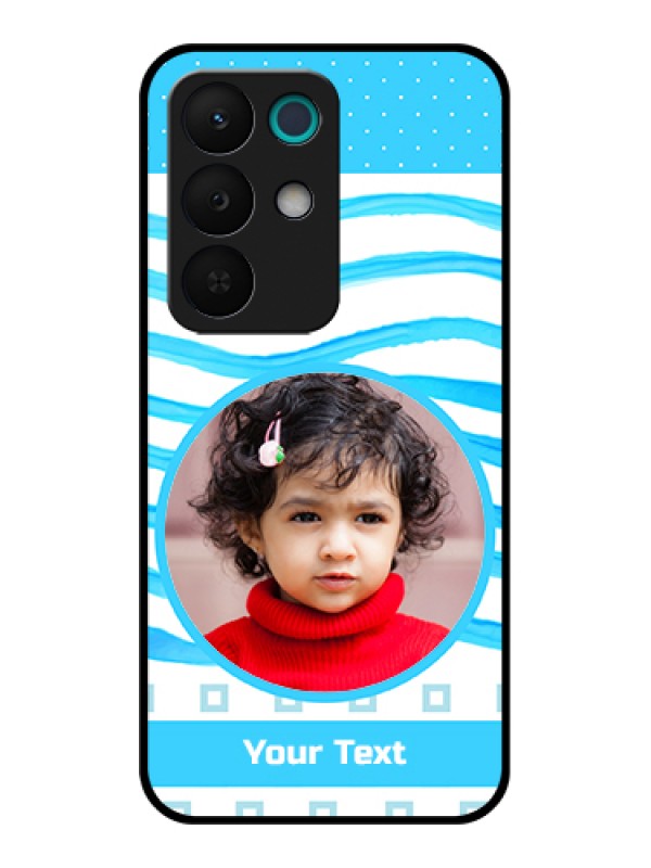 Custom Realme 15X 5G Custom Glass Phone Case - Simple Blue Case Design